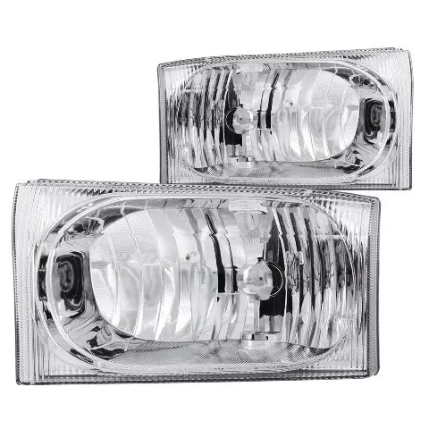 AnzoUSA 111023 Crystal Headlights Chrome 2pc