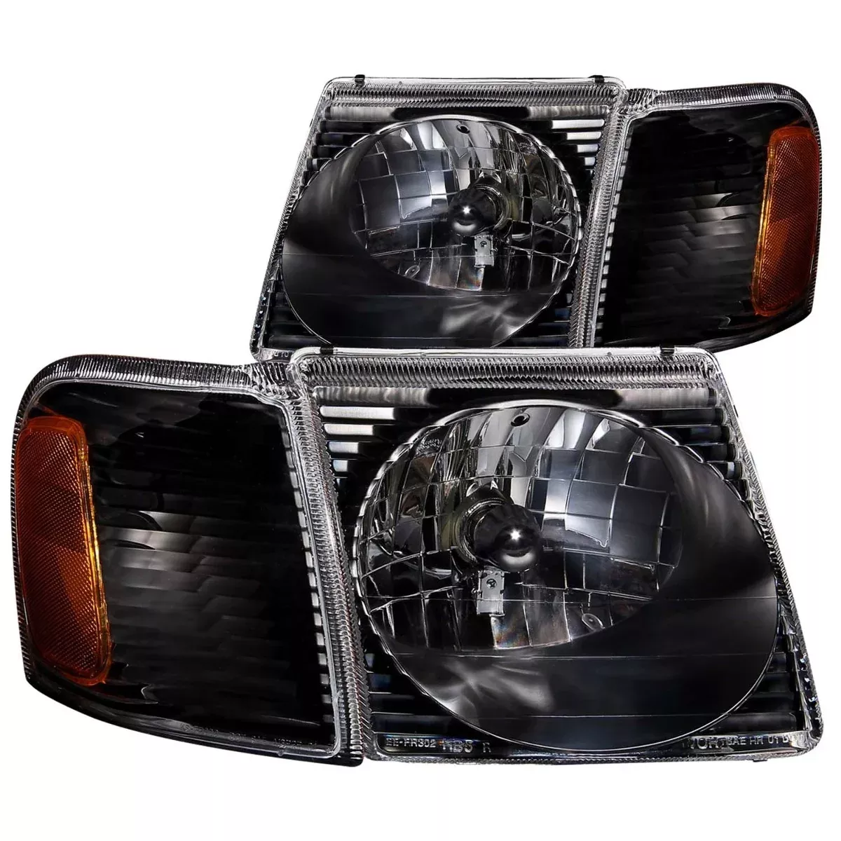 AnzoUSA 111041 Crystal Headlights Black