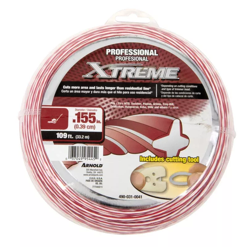 Arnold Xtreme Professional Grade Trimmer Line 0.155 in. D X 109 ft. L 490-031-0041