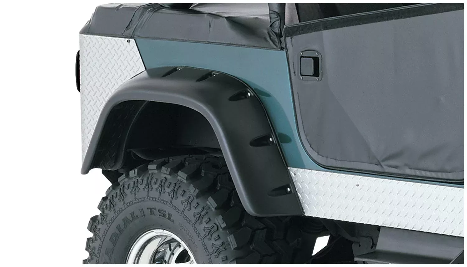 Bushwacker 10060-07 Cutout Style Jeep Fender Flares, 2pc