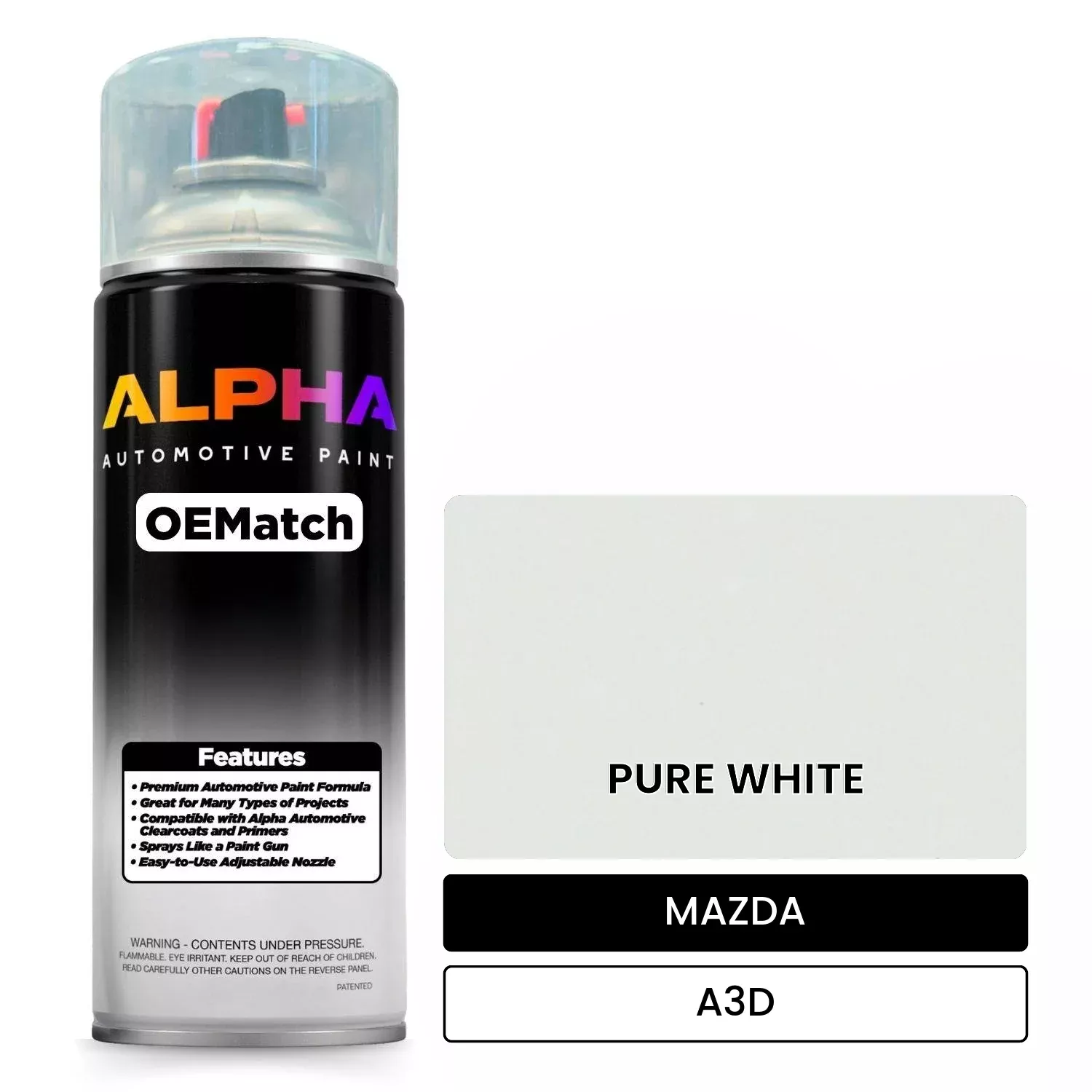 MAZDA PURE WHITE A3D | OEMatch Automotive Spraycan