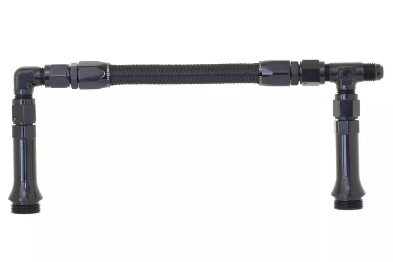 Redhorse Performance 5155-06-2 -06 AN Dual Feed Carb Line to fit FST Carb (9.5in - 9.75in C/L, 4150 style)
