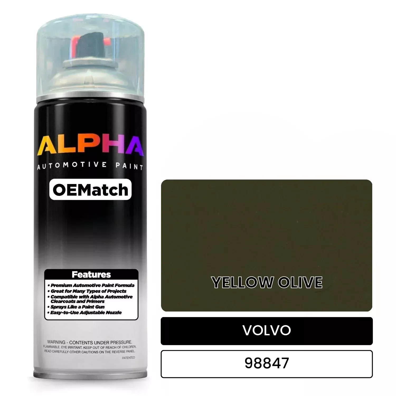 VOLVO YELLOW OLIVE 98847 | OEMatch Automotive Spraycan